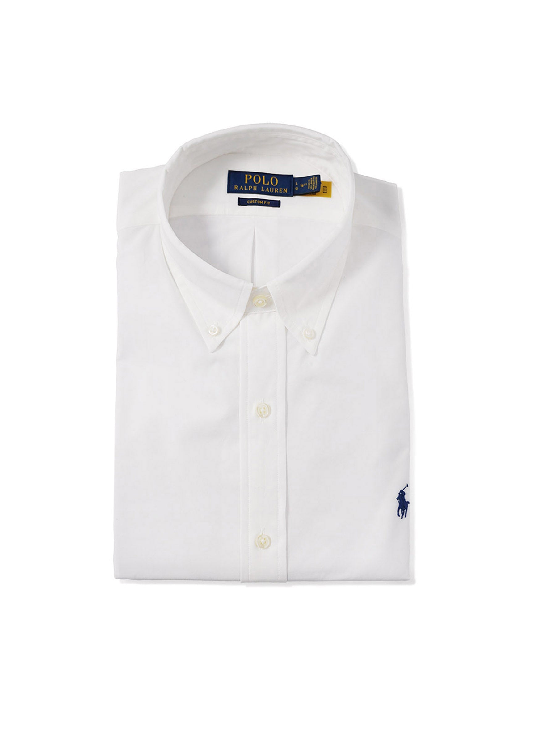 White button-down shirt with elastane